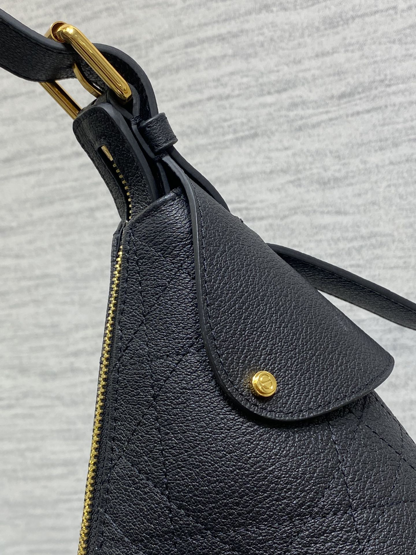 CD VOYAGE Handbag 34cm Black Cowhide