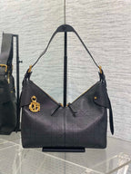 CD VOYAGE Handbag 28cm Black Cowhide