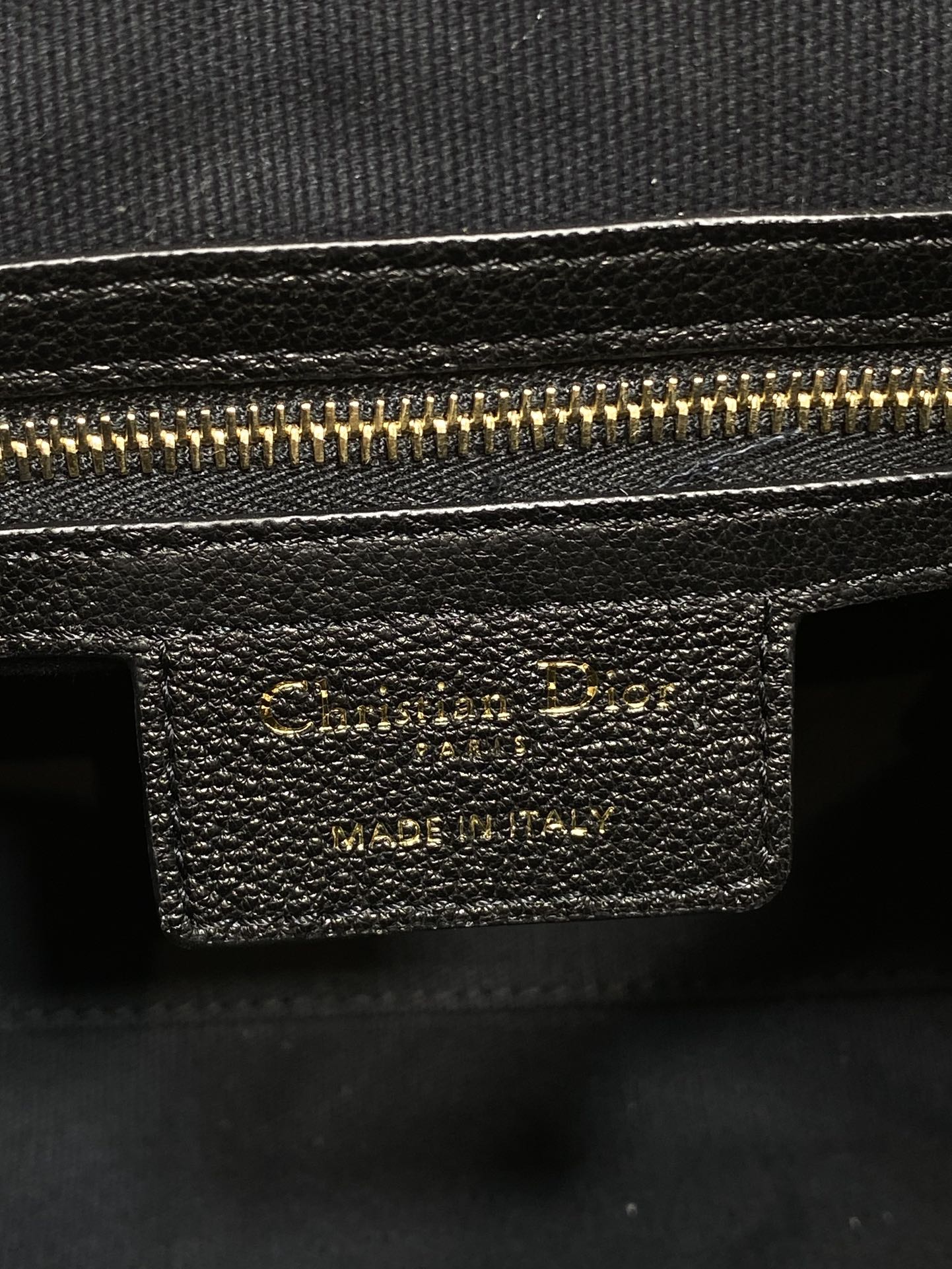 CD VOYAGE Handbag 28cm Black Cowhide