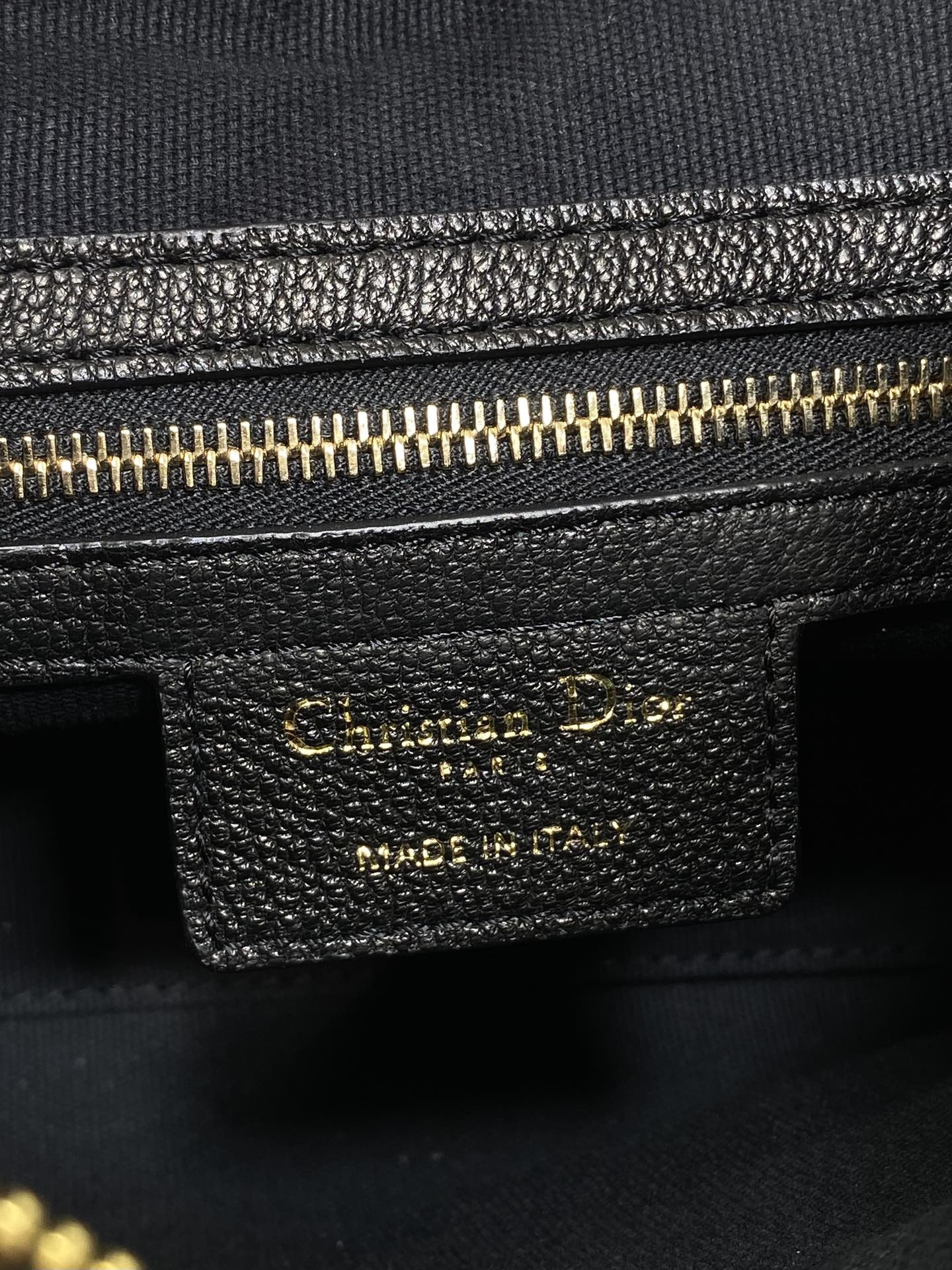 CD VOYAGE Handbag 23cm Black Cowhide