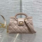 CD Jolie Top Handle Mini Chain Bag 19cm Beige Cowhide