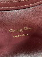 CD Jolie Top Handle Mini Chain Bag 19cm Burgundy Cowhide