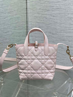 CD Toujours Vertical Small Built-In Lucky Charm Chain 18cm Pink Lambskin