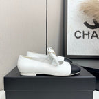 CC 25SS Chain Bow Mary Jane White Cowhide 490145