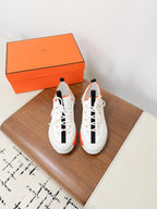 HM 25VS Lift Slip-On Sneakers White Cowhide Down Fabric 492934