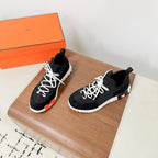 HM 25VS Lift Slip-On Sneakers Black Suede Down Fabric 492936