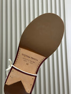 BV 25FW James Boots With Coaxial Detailing And Signature Metal Triangle in White Calfskin