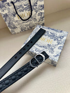 CD Belt 35mm Black Leather Buckle 593664