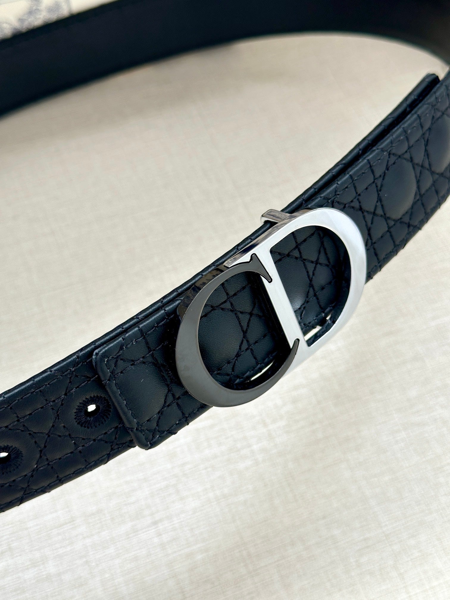 CD Belt 35mm Black Leather Buckle 593664