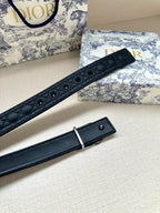 CD Belt 35mm Black Leather Buckle 593664