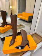 LV Legacy High Boot 90mm Chocolate Brown Calfskin 504737