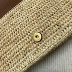 Celin Multi Pochette Pocket Raffia Woven Bag 126556