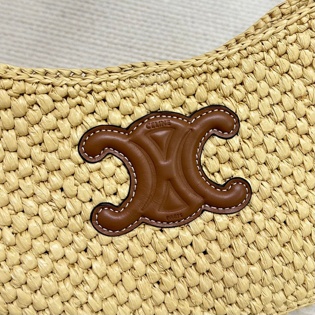Celin Tilly Raffia Woven Underarm Bag 129127