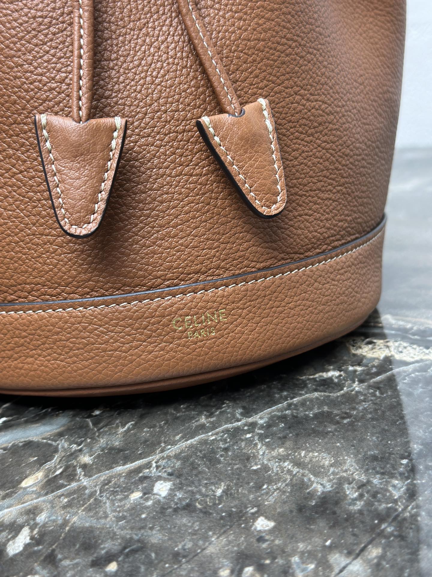 Celin Teen Clara Bag Brown Grained Calfskin 131626