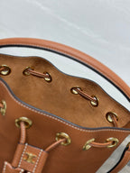 Celin Teen Clara Bag Brown Grained Calfskin 131626