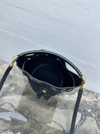 Celin Teen Clara Bag Black Grained Calfskin 131625