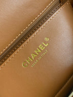 Mini CF 25 Flap Bag Brown Shearling