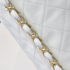 CC 25S Hobo Bag Runway Style Backpack in White Cowhide