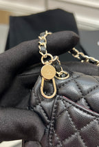 CC 25A Super Mini Bag 12.5cm Black Lambskin
