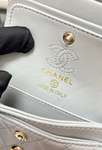 CC 25A Super Mini Bag 12.5cm Light Gray Lambskin