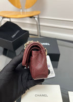 CC 25A Super Mini Bag 12.5cm Red Lambskin