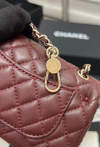 CC 25A Super Mini Bag 12.5cm Red Lambskin