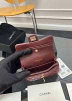 CC 25A Super Mini Bag 12.5cm Red Lambskin