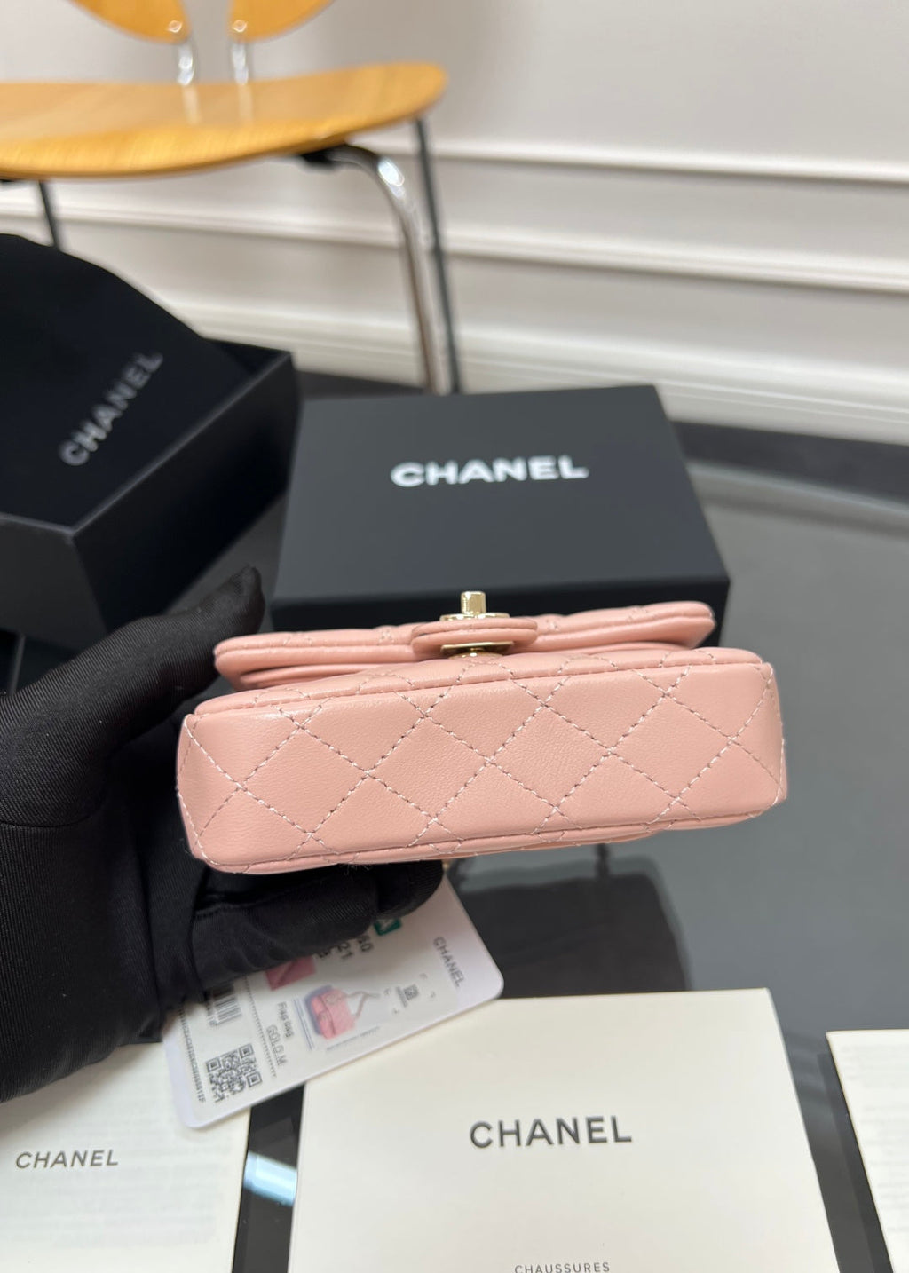 CC 25A Super Mini Bag 12.5cm Light Pink Lambski