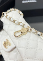 CC 25A Super Mini Bag 12.5cm White Lambskin