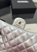 CC 25A Super Mini Bag 12.5cm Silver Lambskin