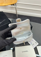 CC 25A Super Mini Bag 12.5cm Silver Lambskin