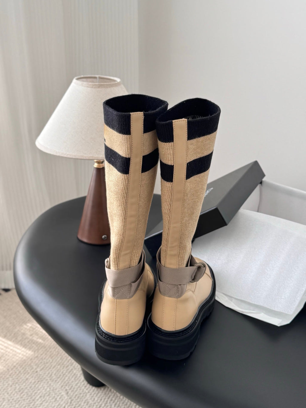 CC 25K High Sock Boots Beige Flyknit 507997