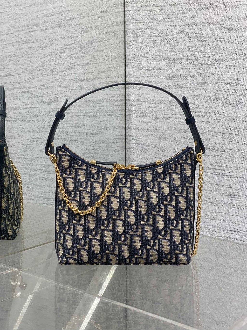 CD Shoulder Bag 19cm Monogram Oblique Fabric GHW