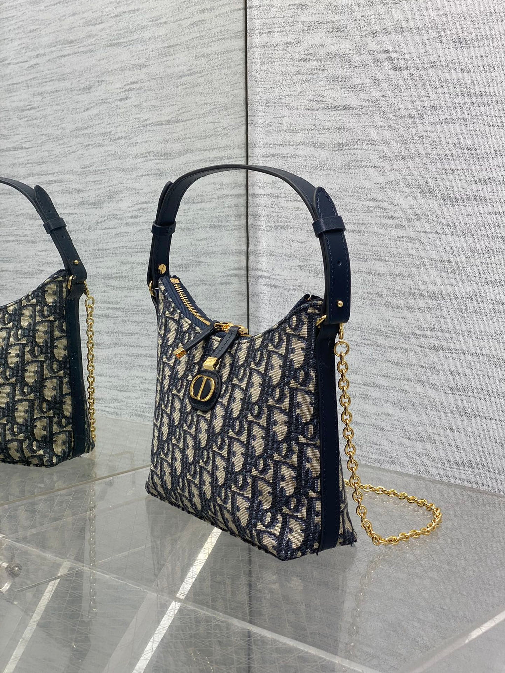 CD Shoulder Bag 19cm Monogram Oblique Fabric GHW
