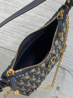CD Shoulder Bag 19cm Monogram Oblique Fabric GHW