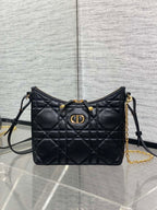 CD Shoulder Bag 19cm black lambskin GHW