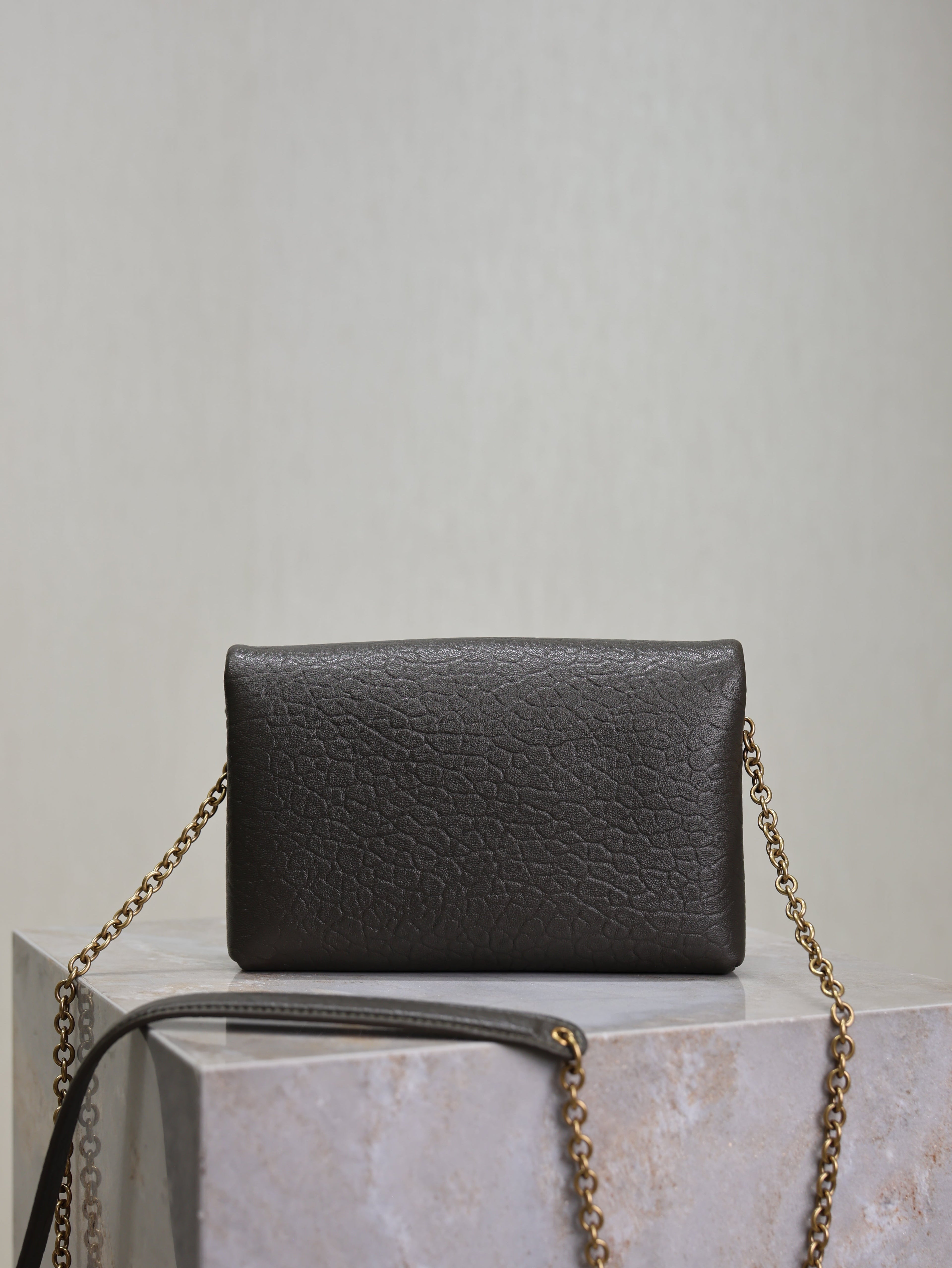 Cassandre Mini Bag 19cm Chocolate Lambskin GHW