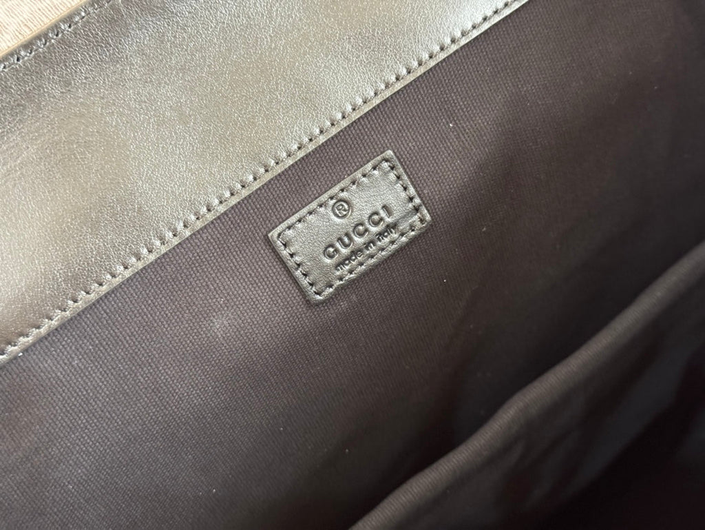GG Side Pocket Backpack Black Supreme Canvas