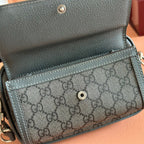 GG Ophidia GG Mini Handbag 20cm Dark Grey Supreme Canvas