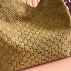 GG 25FW Beatrix Horsebit Handbag 40cm Brown Suede GHW