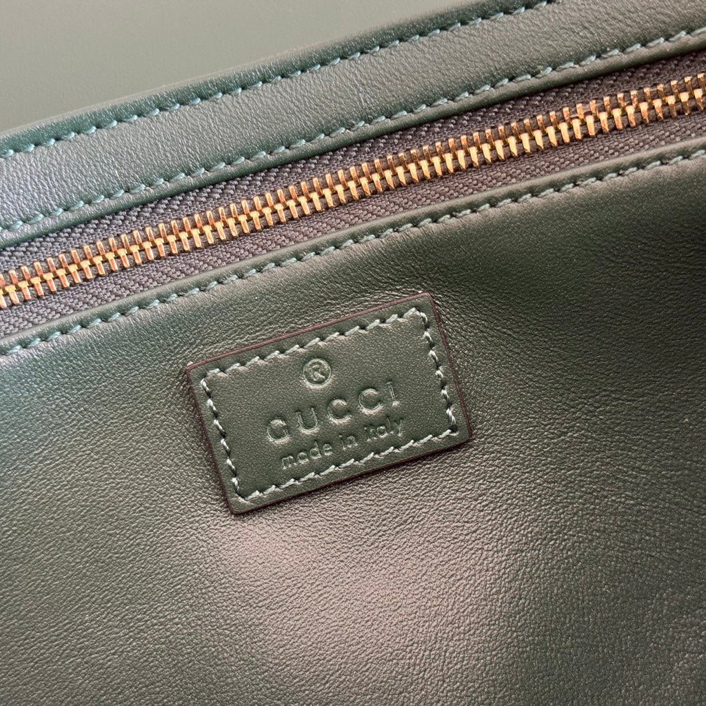 GG 25FW Siena Small Shoulder Bag 23cm Dark Green Calfskin GHW