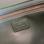 GG 25FW Siena Small Shoulder Bag 23cm Dark Green Calfskin GHW