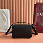GG 25FW Siena Small Shoulder Bag 23cm Black Calfskin GHW