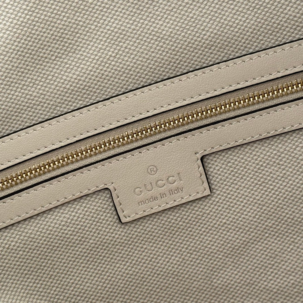 GG 25FW Beatrix Handbag 40cm White Calfskin GHW