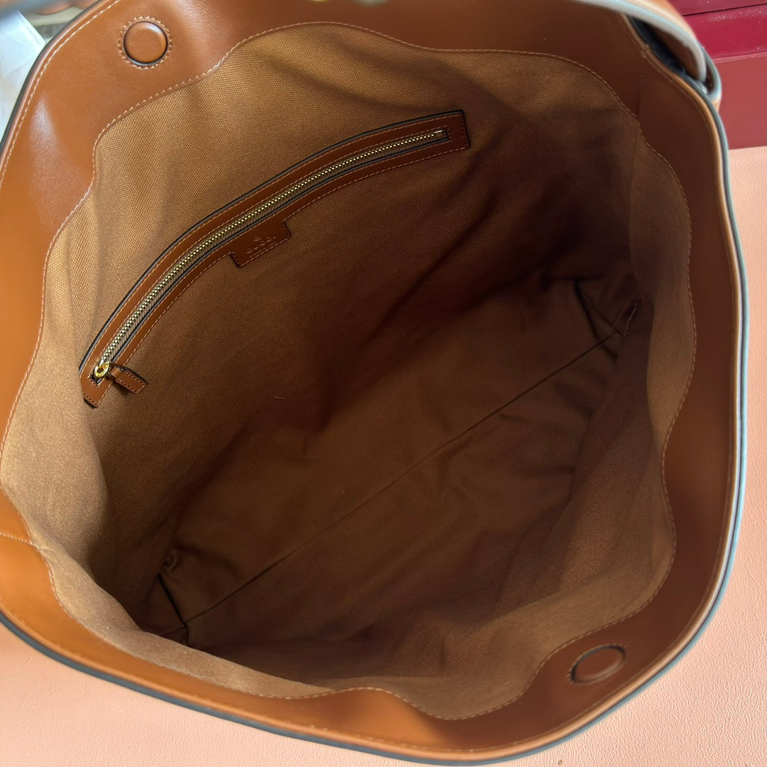 GG 25FW Beatrix Handbag 40cm Brown Calfskin GHW