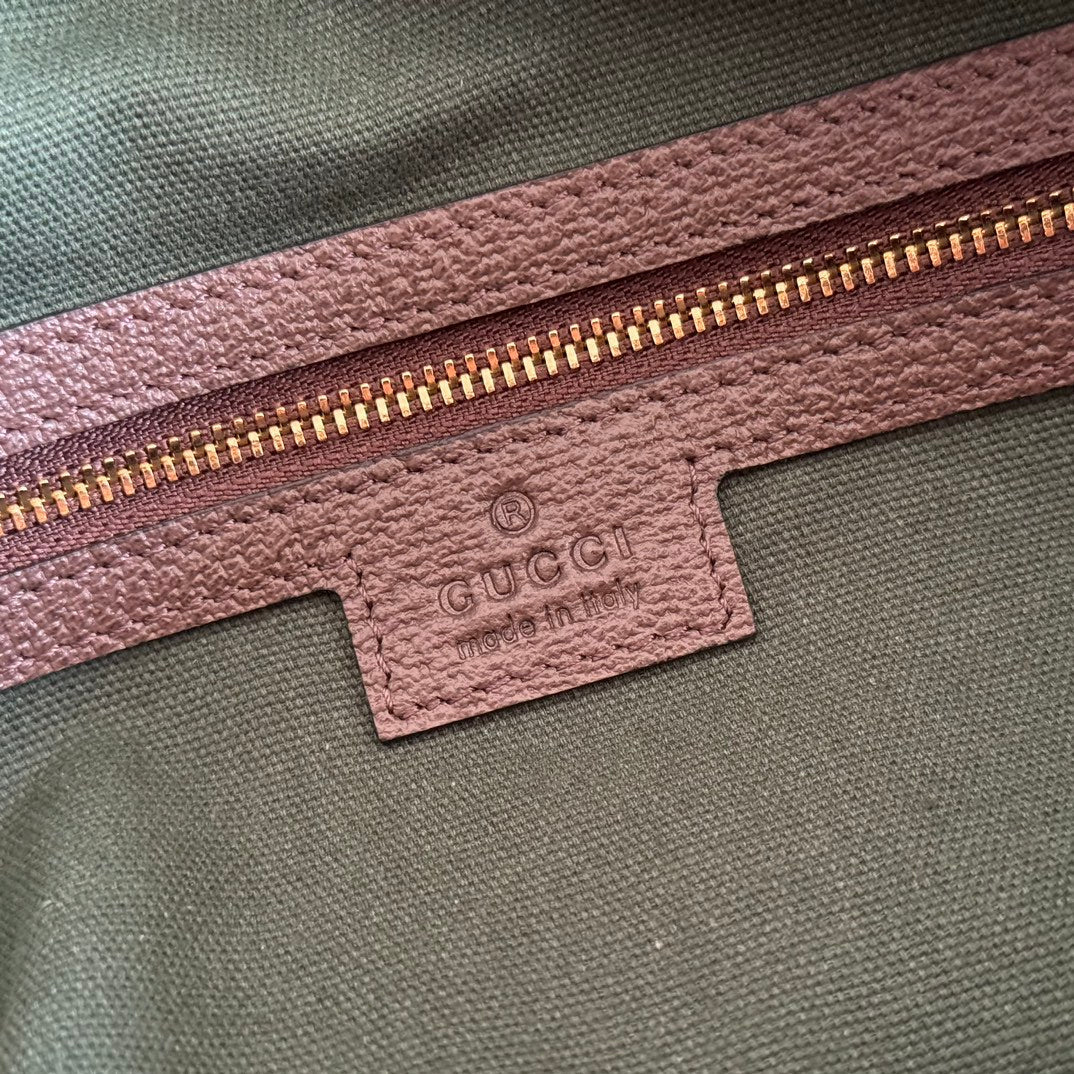 GG 25FW Beatrix Horsebit Handbag 40cm Brown Canvas GHW