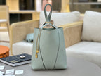 Chloe Spin Tote Bag Medium 27cm Light Blue Calfskin 272309