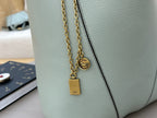 Chloe Spin Tote Bag Medium 27cm Light Blue Calfskin 272309