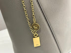 Chloe Spin Tote Bag Medium 27cm Grey Calfskin 272281