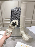 Dior 2025 Hight Boot White Cowhide 565777